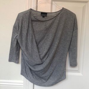 Grey folded over top